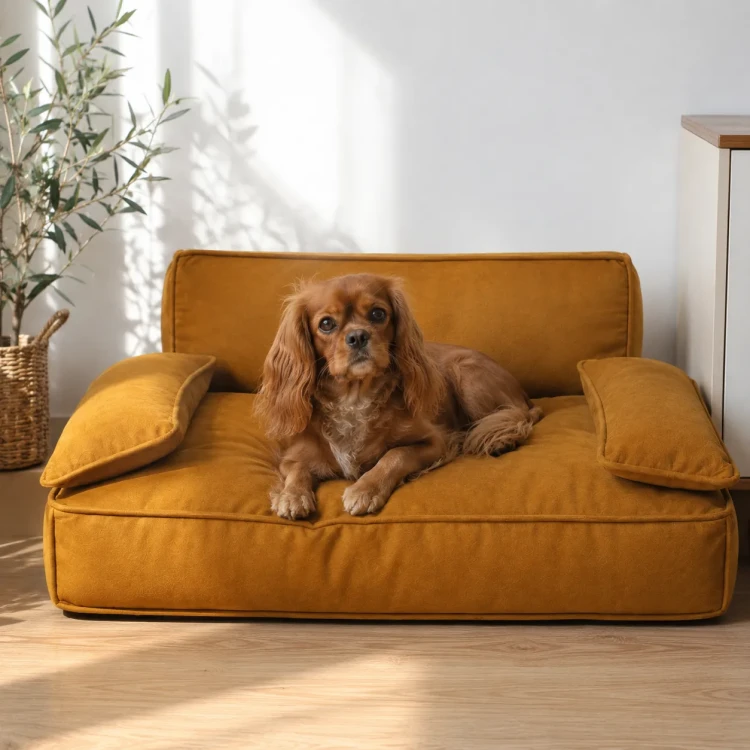 legowisko ortopedyczne wersal velur mustard (1).webp
