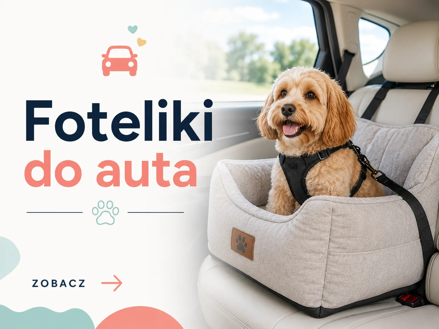foteliki do samochodu dla psa