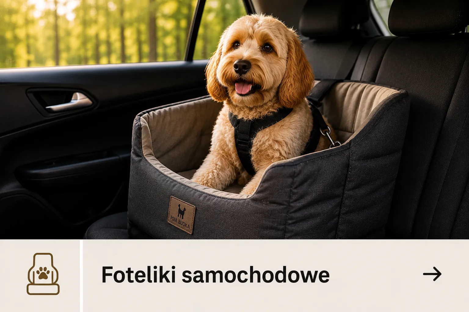 Foteliki samochodowe dla psa