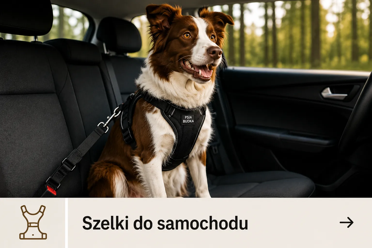 Szelki do samochodu dla psa